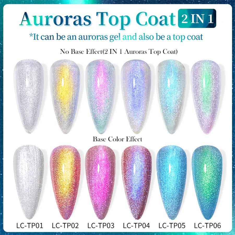 Galaxy Cat Eye Nail Gel Art Glitter Shinny Effect Silver UV Gel Polish Shimmer Dust DIY Nails Decor