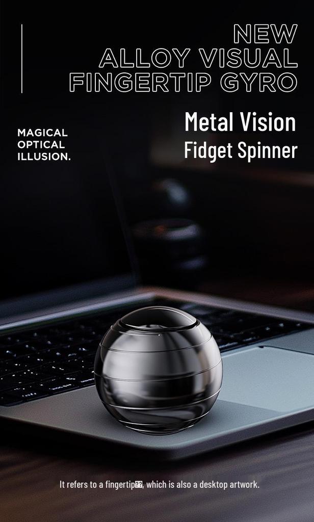 Colorful Square Fidget Spinner: Black Metal Stress Relief Handheld Toy