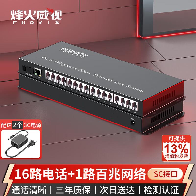 Fiberhome Weishi 16-Channel Telephone & Ethernet PCM Optical Transceiver