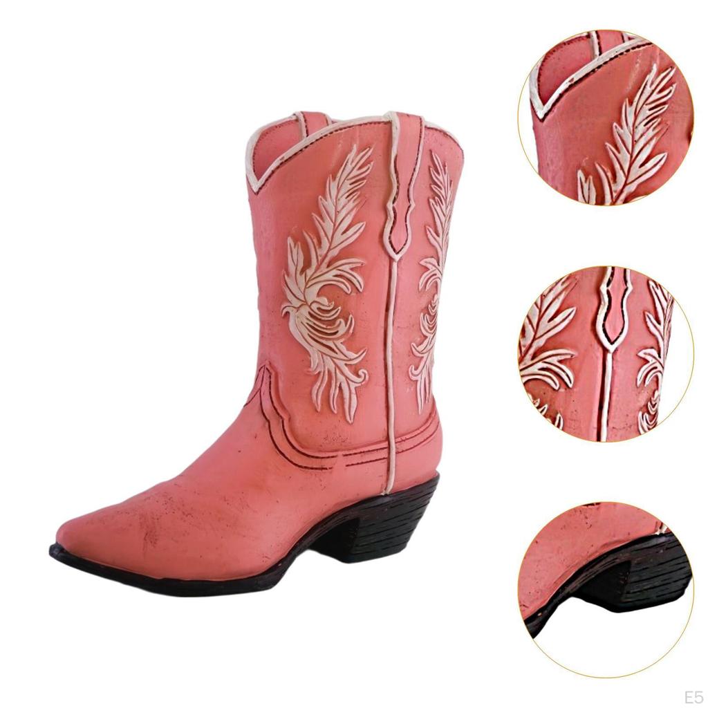 Boot-Shaped Resin Vase for Floral Displays Home Accent Dining Table