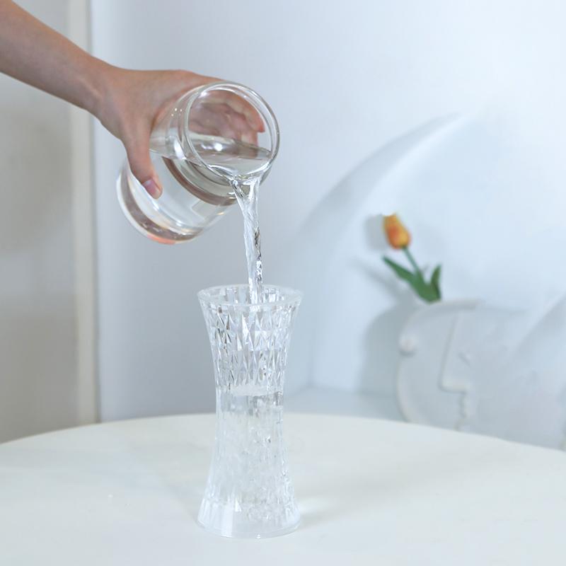 Heißverkauf 270ml Mini Kristall LED Schreibtisch Aroma Diffusor Bunte Nachtlicht Kühle Nebel USB Kleine Taille Luftbefeuchter