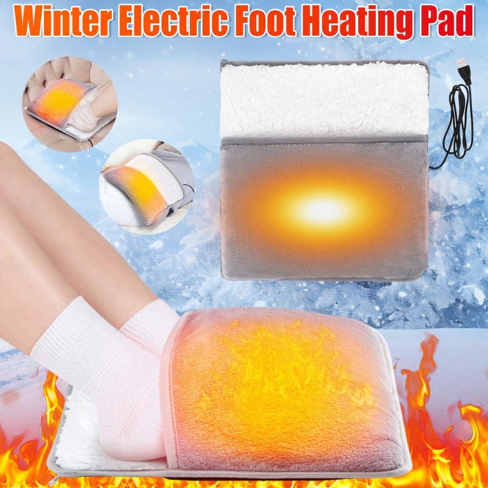 Winter Electric Foot Heating Pad USB Feet Warmer Constant Temperature Soft  Thermal Blanket for Home Office Bedroom