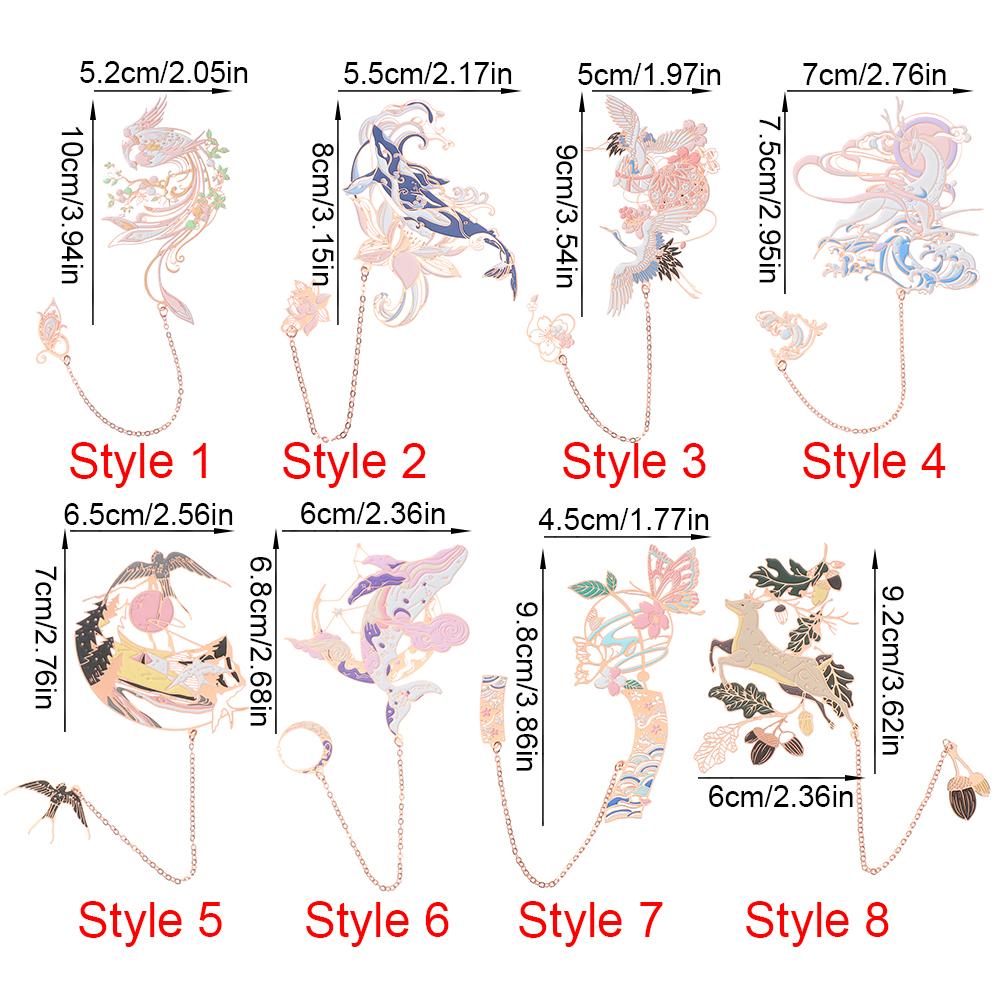 Hot Chinese Style Metal Bookmark Tassel Pendant Retro Book Clip Pagination Mark School Office Supplies Stationery Student Gift