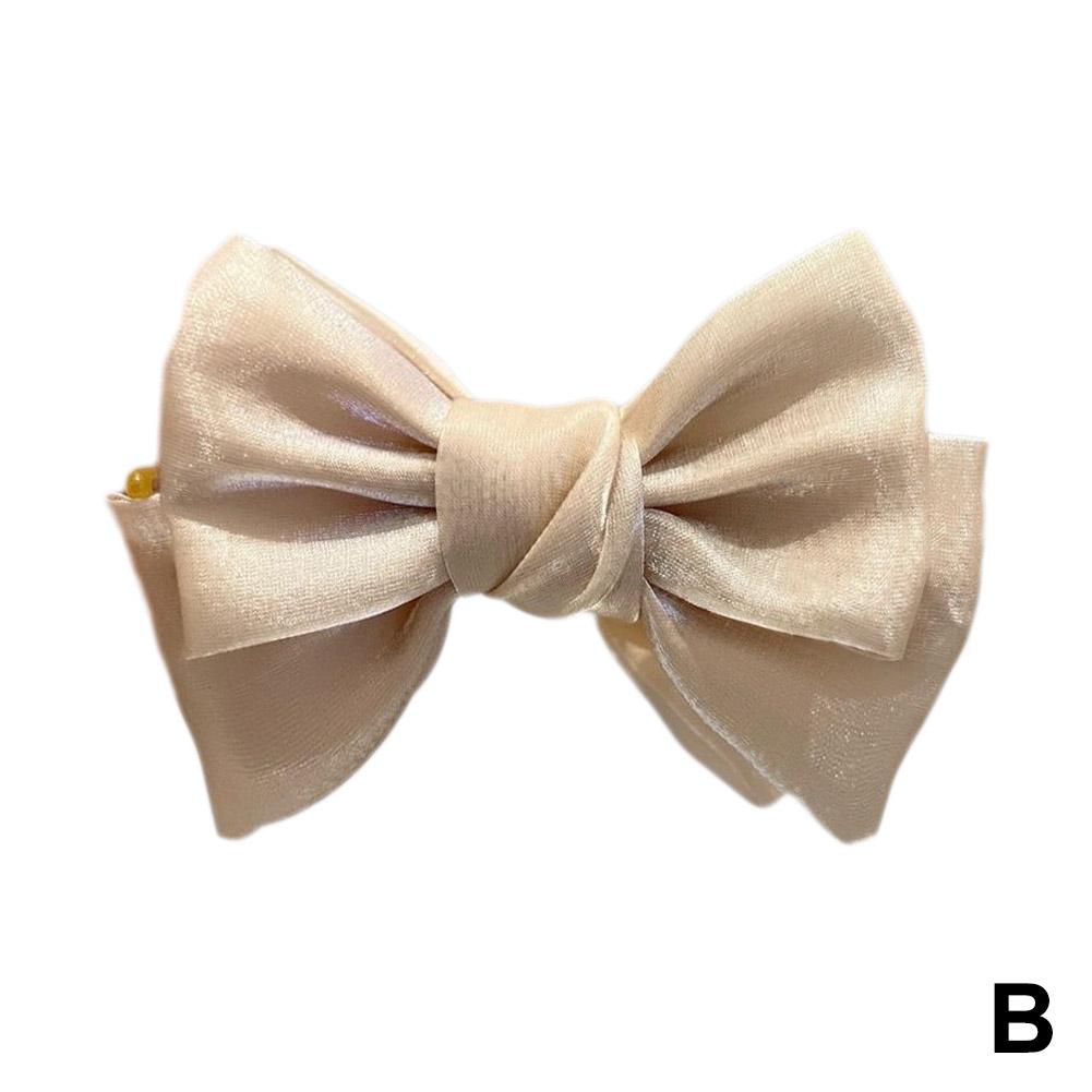 1PCS Bow Hair Clamp Back Head Hair Accessories Hair Clip Pastoral Style Hairpin Women Girls Headwear Accessories Christmas Gifts