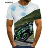 Men's Motorcycle Cool Racing Driver T-Shirts Summer Short Sleeve 3D Print Moto & Biker Street Style Male Tees 6XL Plus Size Tops