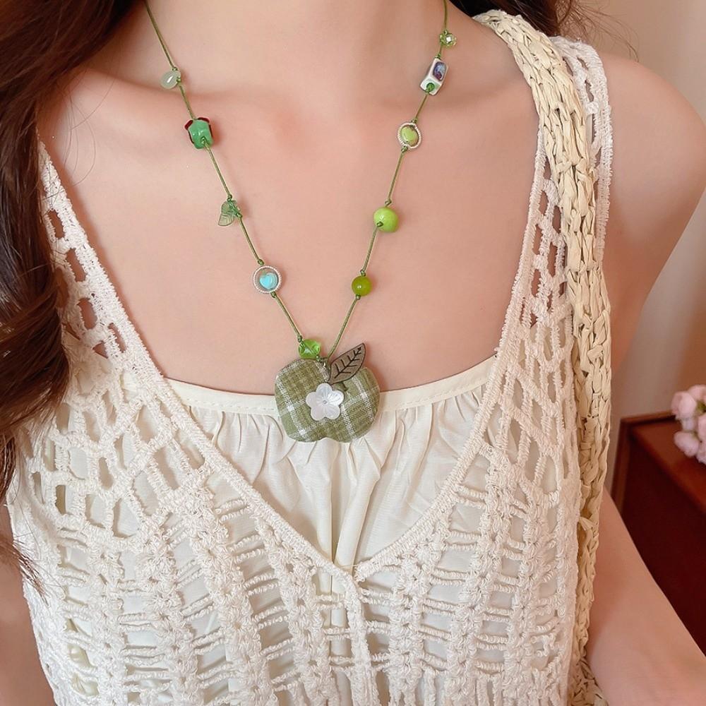 Crystal Bohemian Choker Jewelry Clavicle Necklace Korean Fruit Beaded Necklace  Beach Vacation