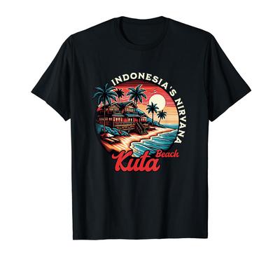 Indonesian Nirvana, Kuta Beach, Bali Tourism, Adventure T-Shirt