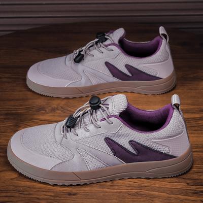 Sapatos descalços originais de bico largo para homens, tênis casuais respiráveis e confortáveis para áreas externas, tênis elásticos para homens