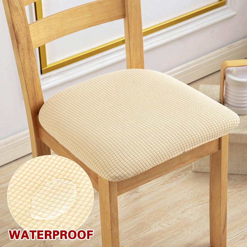 

Водонепроницаемый чехол на сиденье стула, чехлы на стулья для столовой, съемные моющиеся эластичные чехлы для подушек для мягкого обеденного стула Universal бежевый