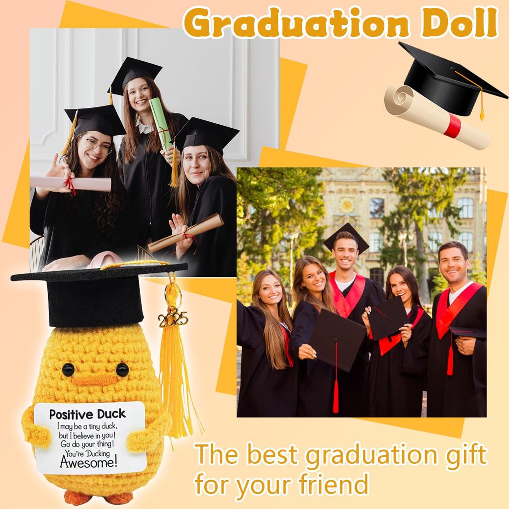 Geschenkset zum Schulabschluss, Klasse von – inspirierend, positiv, mit Mütze und Grußkarte – handgefertigt, lustig für sie, Mädchen, ihn, Jungen