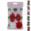 3-Piece Children Girl Hair Band Sets Xmas Headband Simple Kids Hair Ribbon Bowknot Christmas Hair Accessories