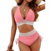 Women Bikini Sexy High Waist Bathing Suit V-Neck Beach Swimwear Female Summer Swimsuit