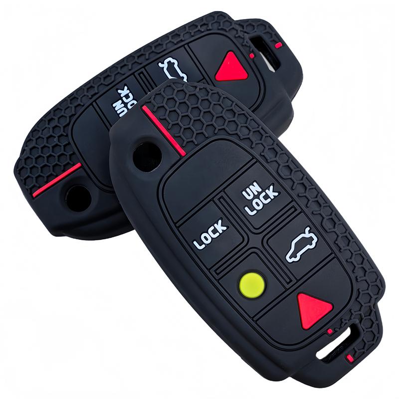 Θήκη Κλειδιού Σιλικόνης Flip 5 Κουμπιών FOB για VOLVO S60 2000-2009 / S80 1999-2006 /V70 2000-2007 XC90 2002-2013