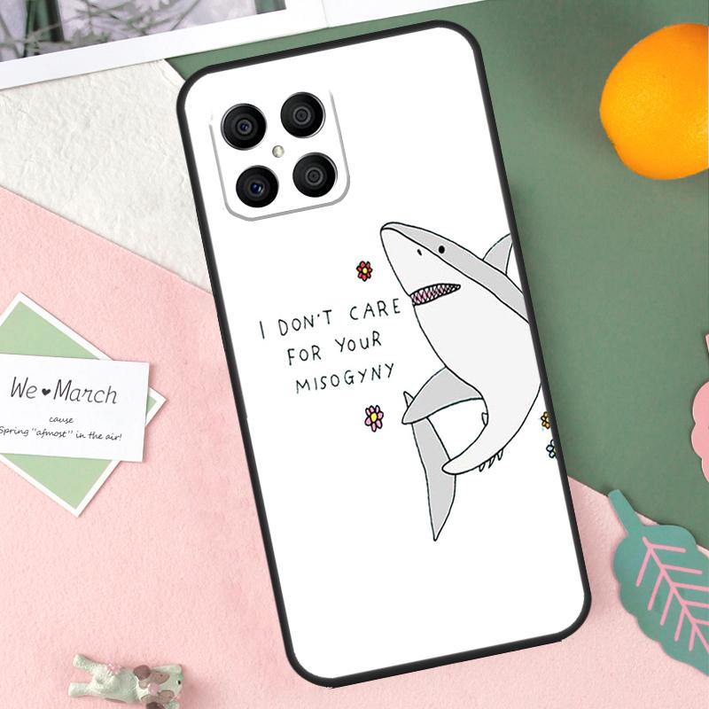 Cartoon Shark Case For Honor 200 Pro 50 70 90 Lite X9b X9a X8b X8a X8 X9 X9c Honor Magic 7 5 6 Pro Cover