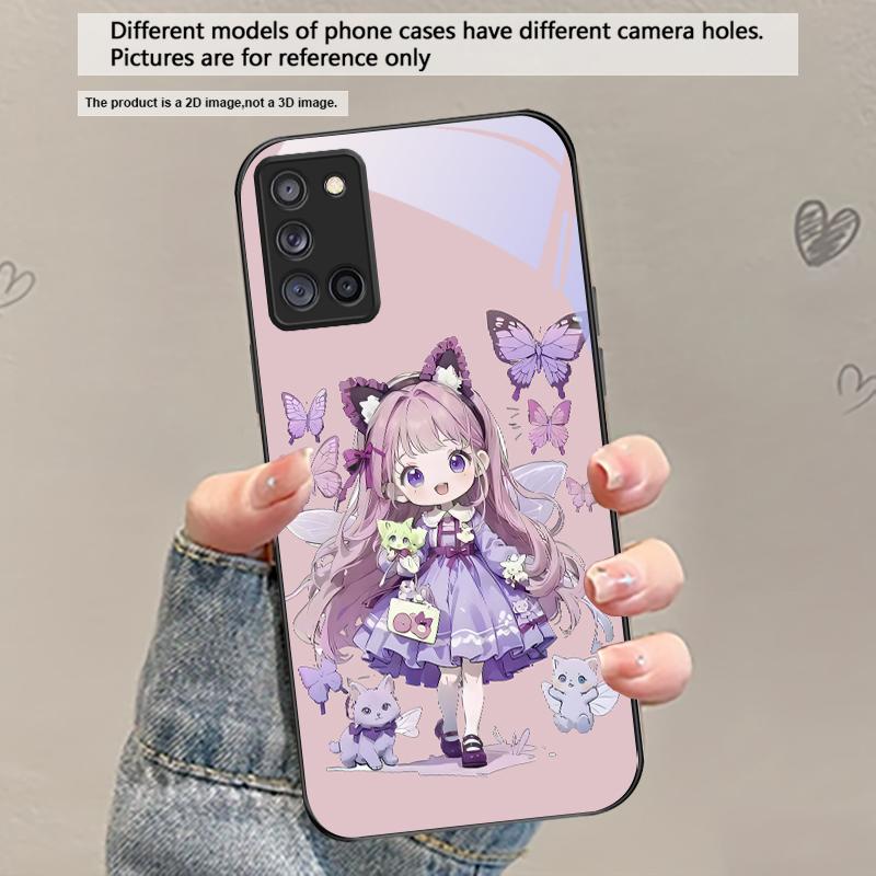 

Q-version Blue Butterfly For Samsung Galaxy A30 A31 A32 A33 A34 A35 A42 A30s A20 A25 A26 A51 A56 A54 A72 A73 70 Glass Phone Case Galaxy A8s