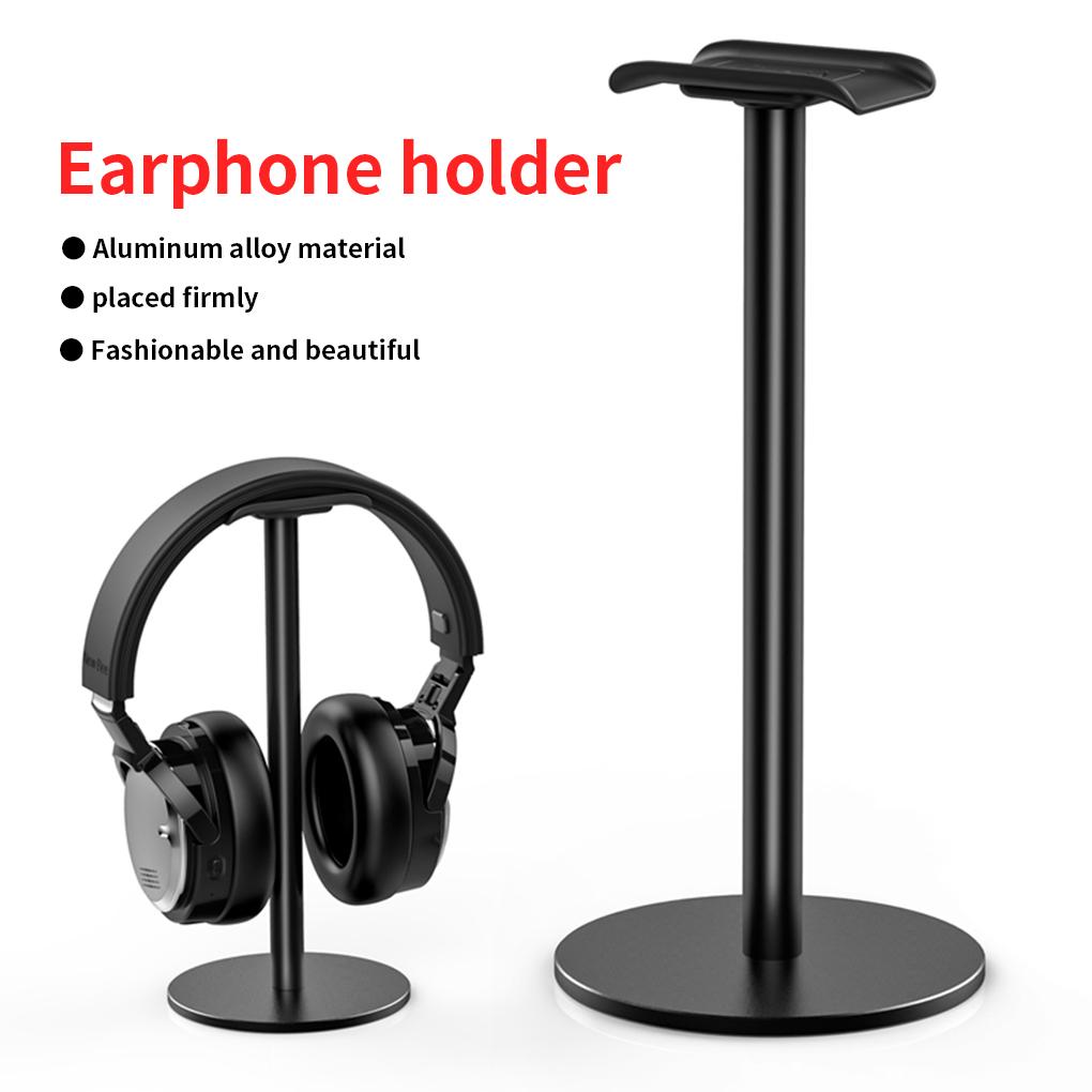 Black Premium Headset Stand Durable And Exquisite Craft Universal Holder For All Headsets Office