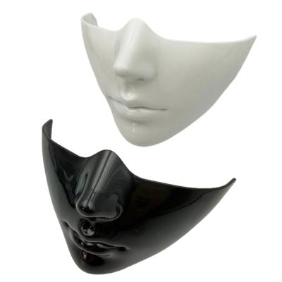 Comfortable Halloween Half Face Mask Futuristic Costume Accessory Masquerade Half Face Mask for Halloween Cosplay