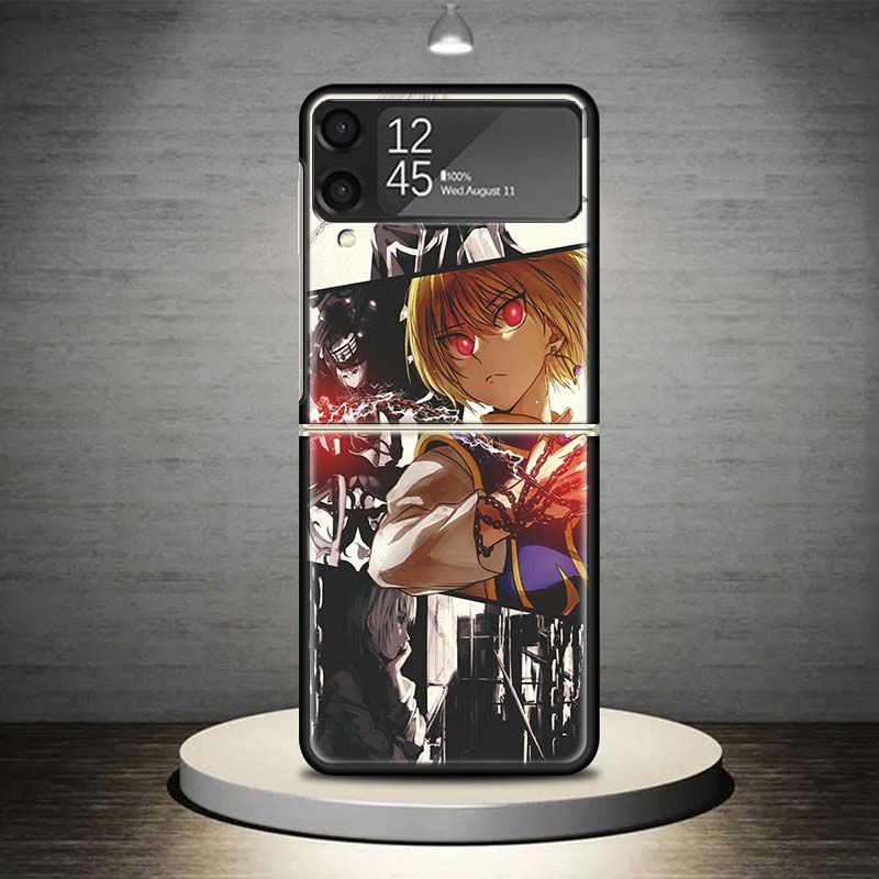 Huner X-Hunters Kurapika Phone Case For Samsung Galaxy Z Flip 7 6 5 4 3 5G Shockproof Cover Z Flip7 Flip6 ZFlip5 Flip3 Flip4 Lux