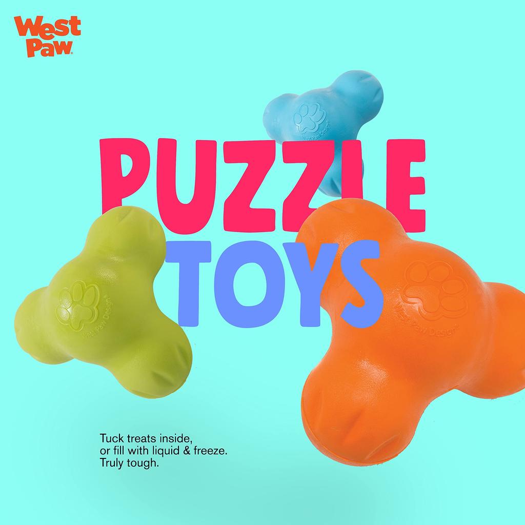 West Paw Dog Toy Educational Toy Zogoflex Tux Aqua Blue S Size