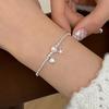 PONYKISS  Sterling Silver Pearl Shell Starfish Bead Charm Bracelet for Women Cute Fine  Minimalist Accessory In Summer
