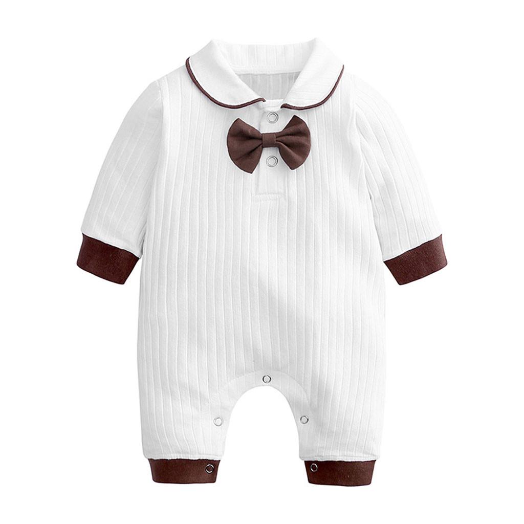 Buy Newborn Infant Baby Boy Gentleman Suit Bow Tie Romper Jumpsuit Clothes Outfits at affordable
