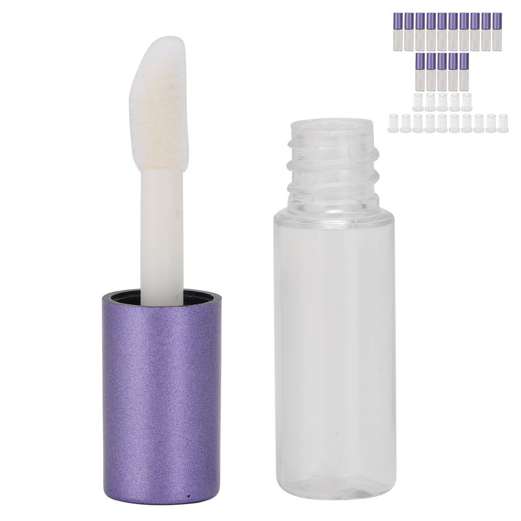 15 Pieces Small Lip Gloss Tube 1.2ML Lip Glaze Bottles Trial Packed Cosmetic Containers with Rubber