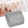 9m 24 Rows Electroplating Plastic Artificial Rhinestone Ribbon Mesh Wedding Clothing