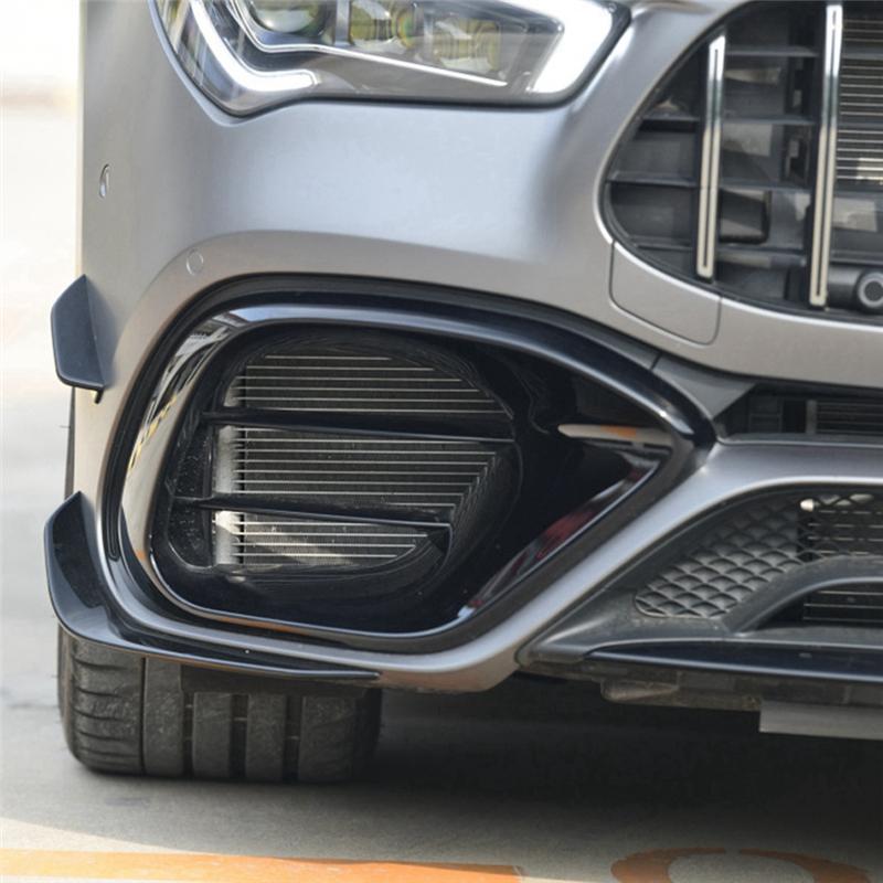 Αεροτομή Εμπρός Προφυλακτήρα Για Mercedes Benz CLA45 AMG C118 2020 2021 Γυαλιστερό Μαύρο Αεροτομές Προφυλακτήρα