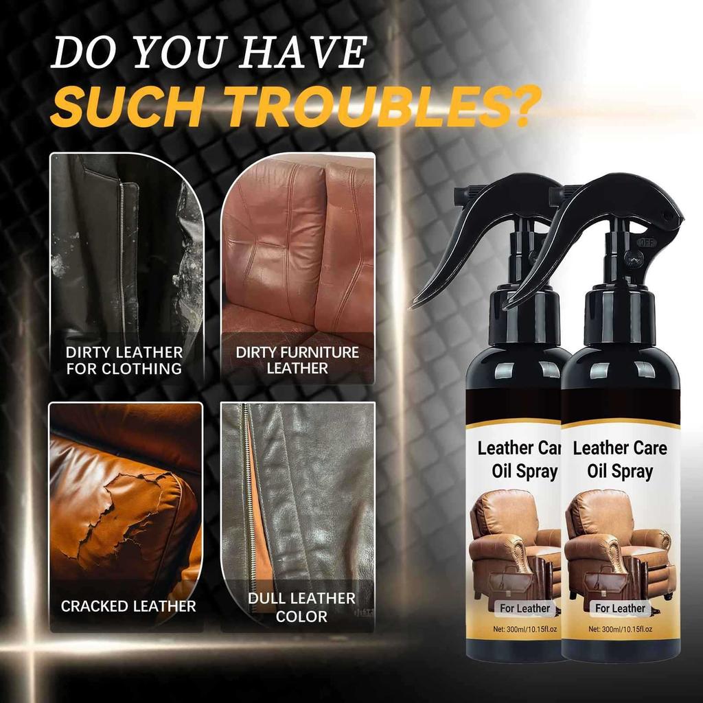 Leather Care Oil Furniture Sofa Car Seat Bag Clothes Daily Care Transparent Spray 300ML