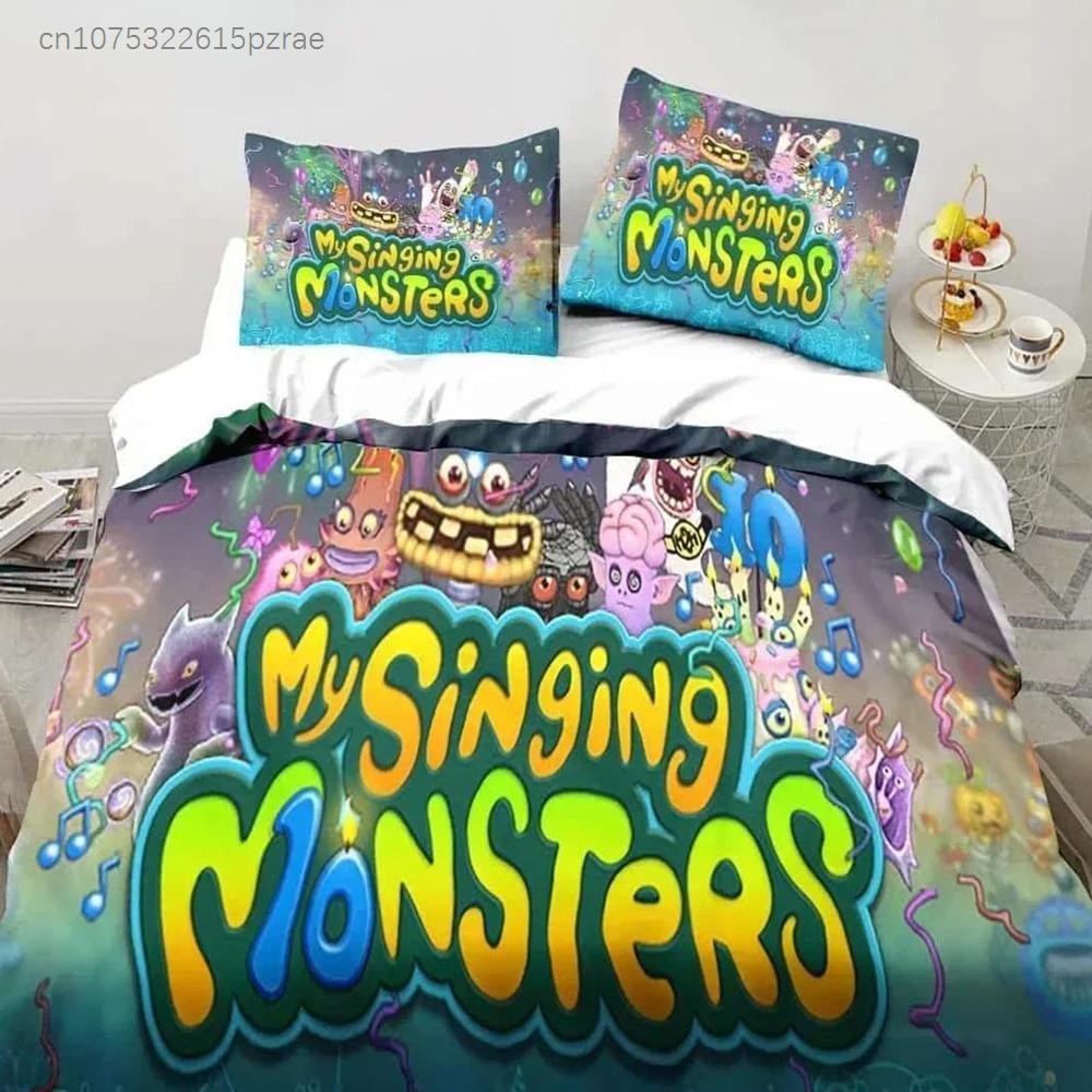 3D Druck Mein Spiel Singende Monster Bettwäschesets Bettdecke Steppdecke Bettbezug Bettbezug Kissenbezugsets Kinder Erwachsenengröße