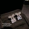 Italian Vintage Crown Bead Jewel Ring Vintage Water Drop Butterfly Zircon Pearl Earrings
