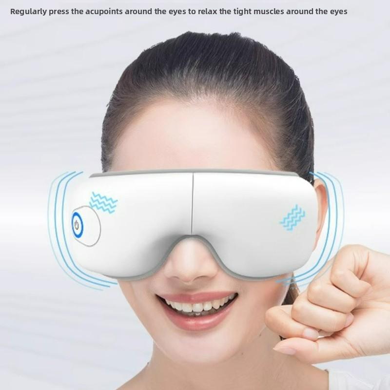 Folding Eye Massager Eye Mask with Heat and Bluetooth Music Airbag Eyes Care Device Gift for Eye Strain Dry Eyes Improve Sleep