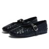 Fashion AIYUQI Mary Jane Shoes Women's Fall 2025 New Casual Fashion Ballet Shoes Girls Genuine Leather Woven Princess Shoes Women
