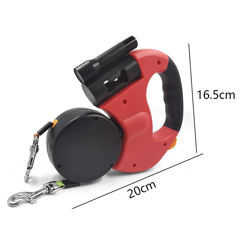 Auto Retractable 360 Degree Double-Ended Dog Leash for Versatile Walking Experiences красный