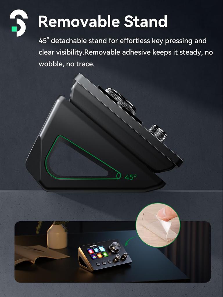 SOOMFON Stream Controller SE Stream Control Deck with 6 Customizable LCD Macro Keys for Triggering Actions on and for Content Streaming and PC Mac