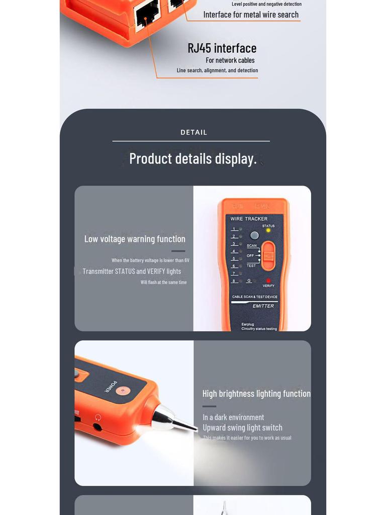 XQ-350 Dual Language Telephone & Network Line Tester