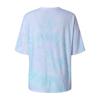 Women's Vintage Sun And Moon Printed Tie-dye Casual Short Sleeve Tops Blouse