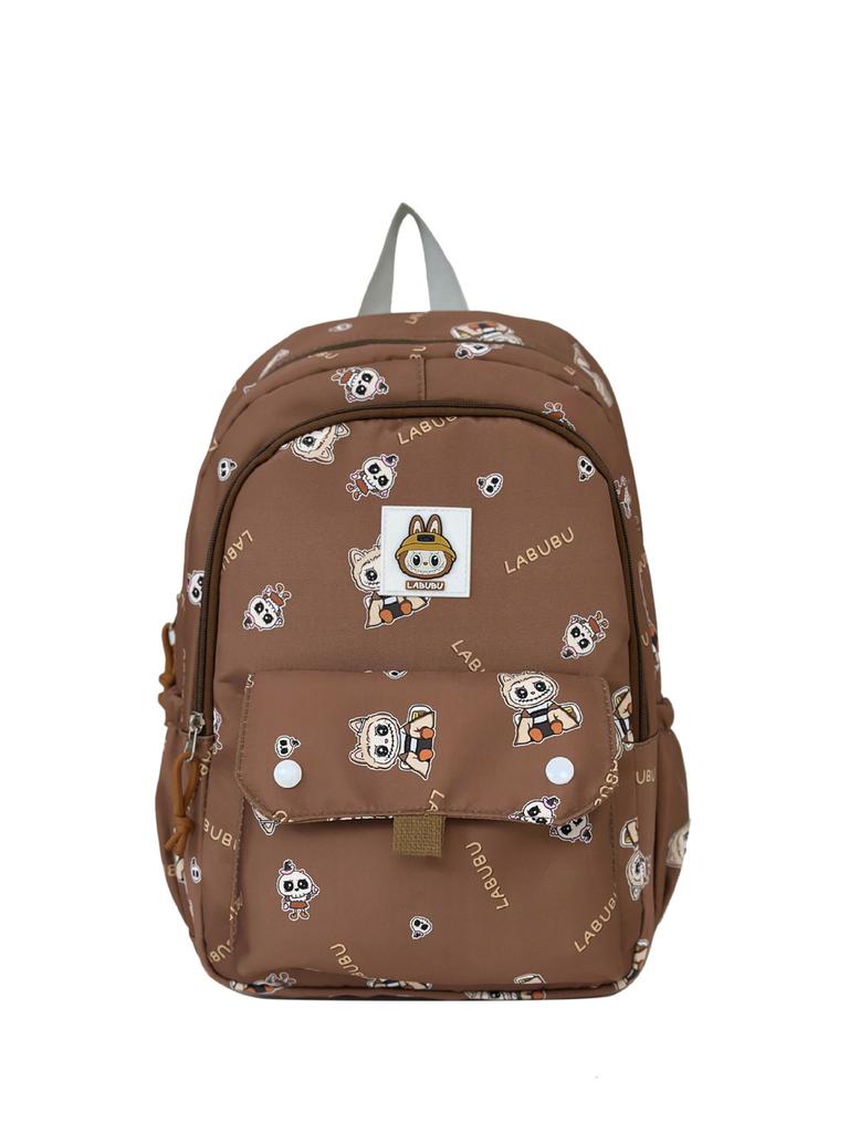 Labubu Childrens Cartoon Backpack For Girls With Waterproof Nylon Material And Large Capacity For School Use