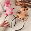 Cartoon Capybara Headband Creative Long Haired Plush Doll Headband Funny Washing Cutting Blowing Hair Hoop Hair Accessories