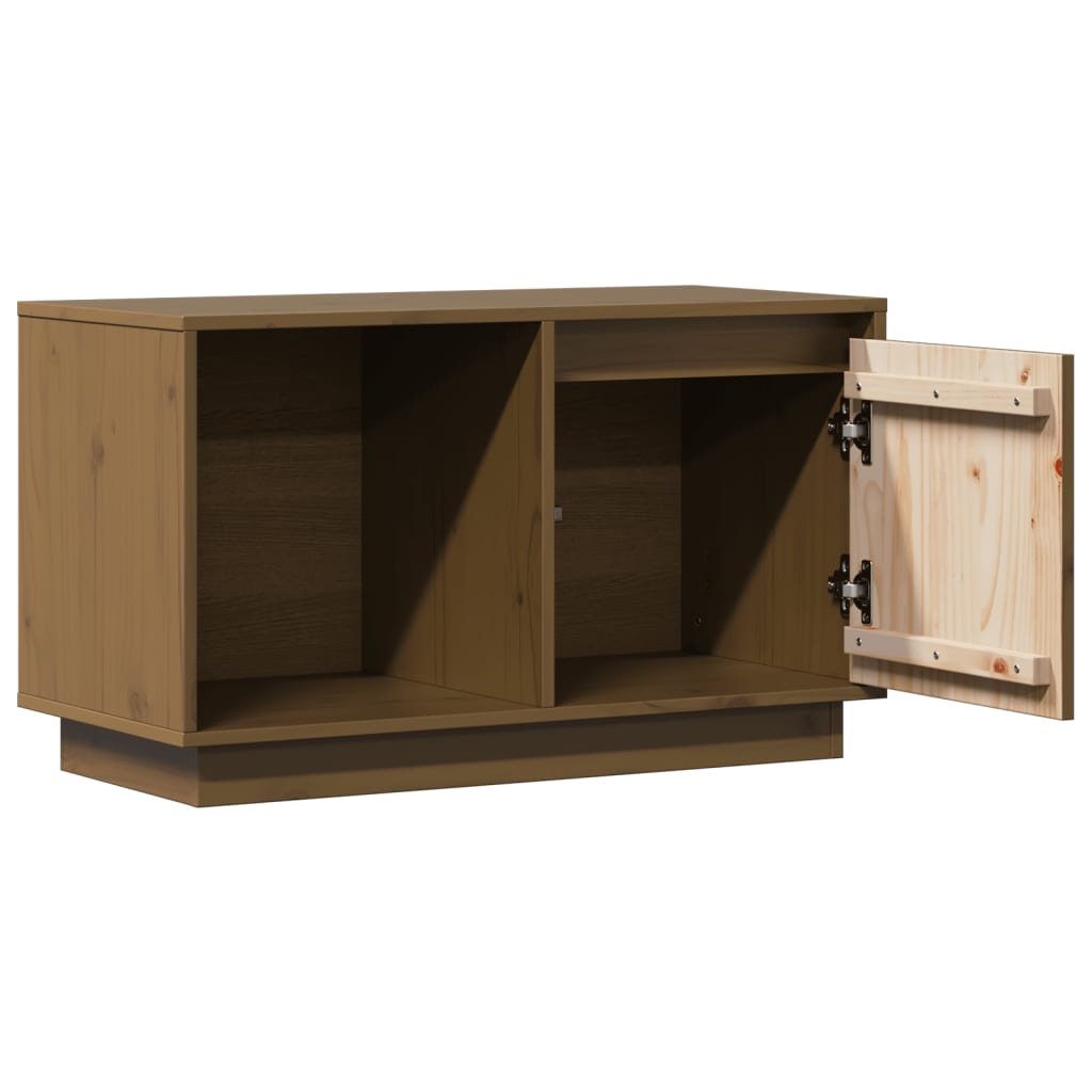 Vidaxl TV Cabinet, Honey Brown, 74X35X44 Cm, Solid Pine Wood