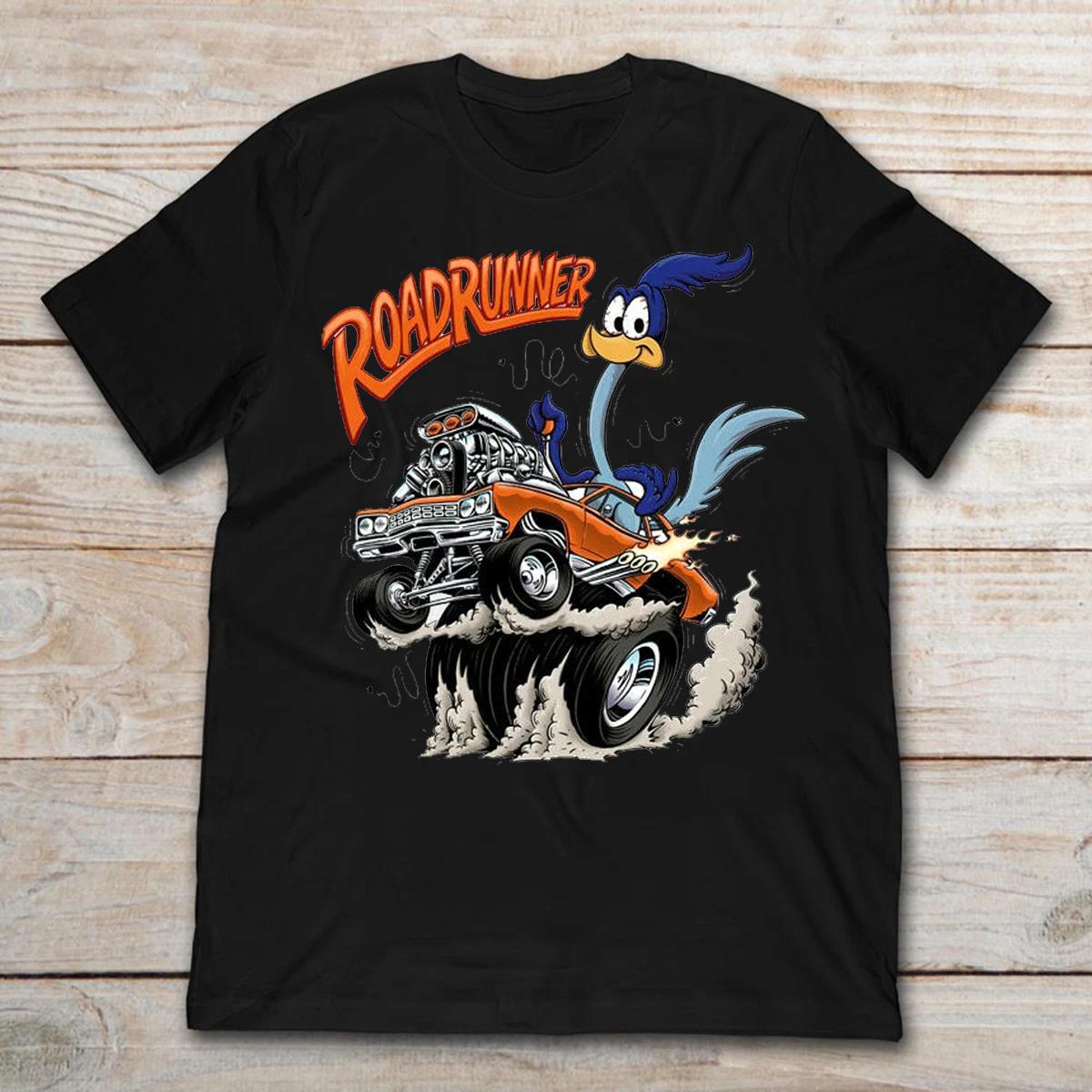 Funny Wile E Coyote and the Road Runner Cartoon T Shirt Black men EG297 XXL