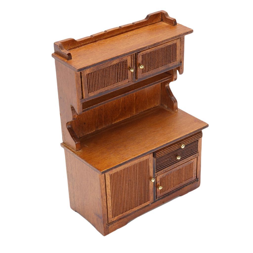 Dollhouse Sideboard 1 12 Scale 10x5x13.7cm Wooden Miniature Dollhouse Bookcase Cupboard
