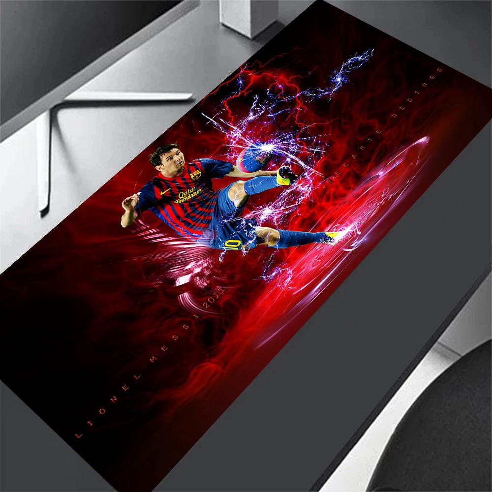 Leo Messi's Barcelona Glory Large Mouse Pad Keyboard Pad Computer Desk Keyboard Mat Non-Slip Rubber Bottom Office Desk Accessory