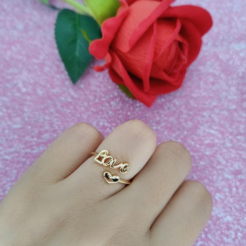 

Кольцо «Открытое сердце» - Классическое модное кольцо, Подарок на День святого Валентина золотой