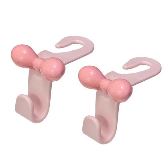 2Pcs Car Hook Lightweight Trunk Seat Button Hook Hole-Free Interior Storage Hook Multi-Functional Water Cup Holder