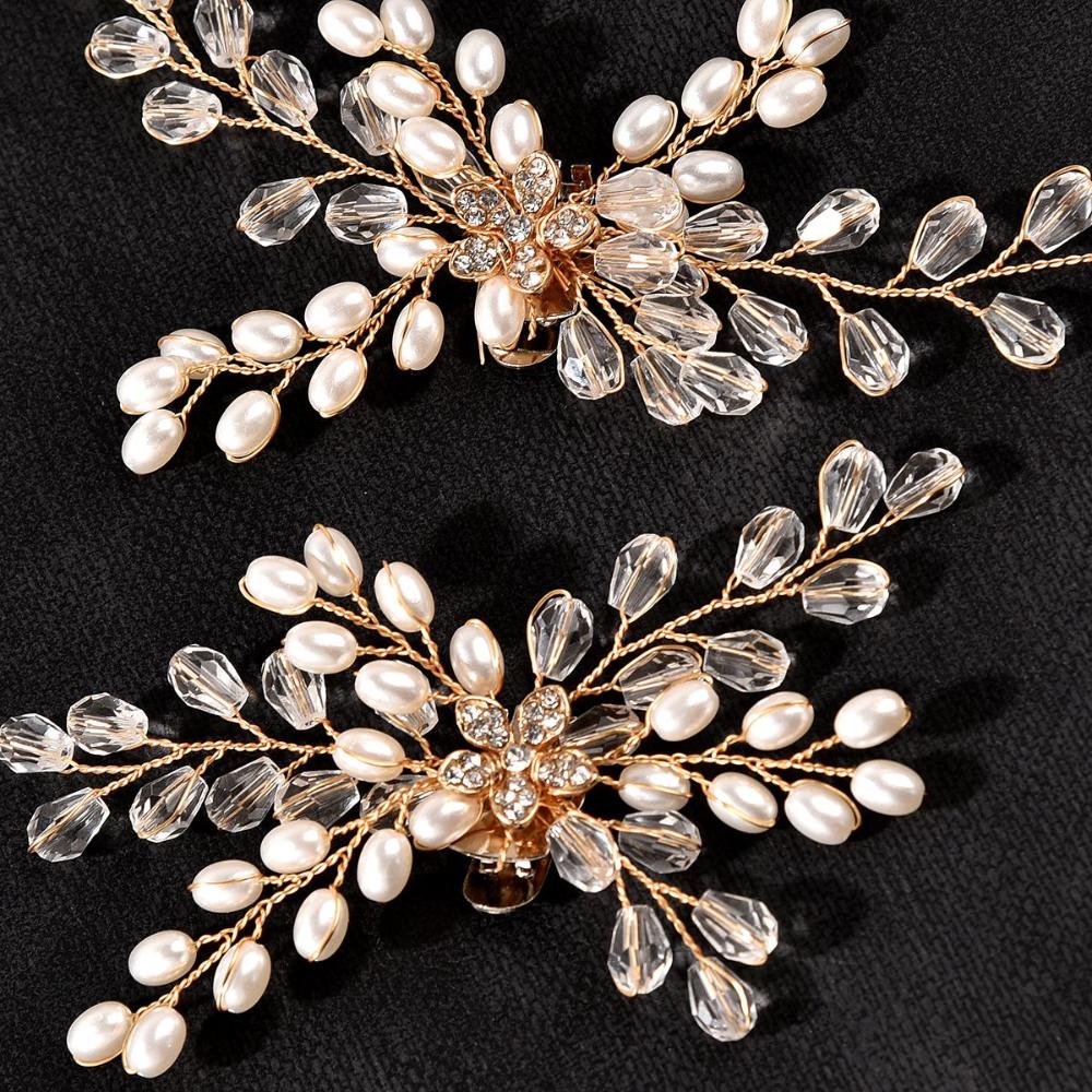 1 Pair Bag Pendant Brooch High Heel Charm Buckle Pearl Shoes Clip Shiny Clips Wedding Shoes Decorations