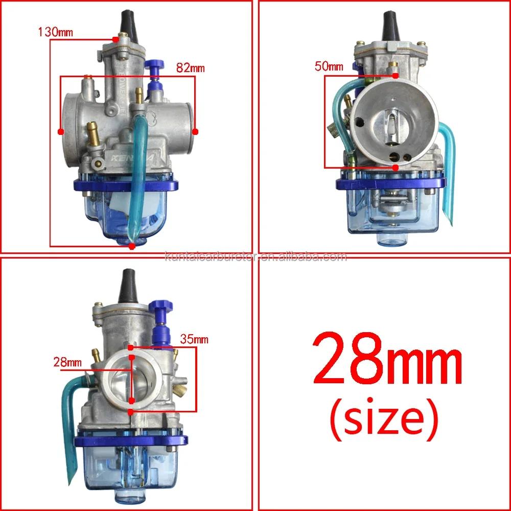 Motocyklový karburátor s plochou clonou, karburátor pro enduro závodní karburátor, vzduchový filtr pro Keihin Pwk 21-34mm, příslušenství pro terénní vozidla
