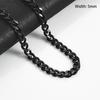 10PCS Cuban Chain 3.5/5/7/9mm Mens Necklace Stainless Steel Chain for Women Jewelry Christmas Gift