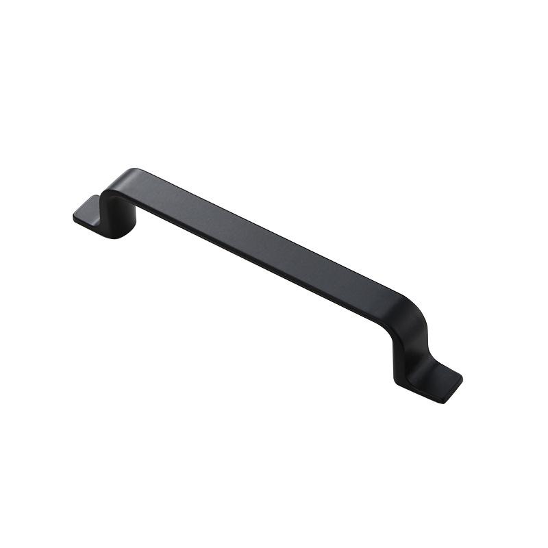 Aluminum Alloy Black Door Cabinet Handle Pull