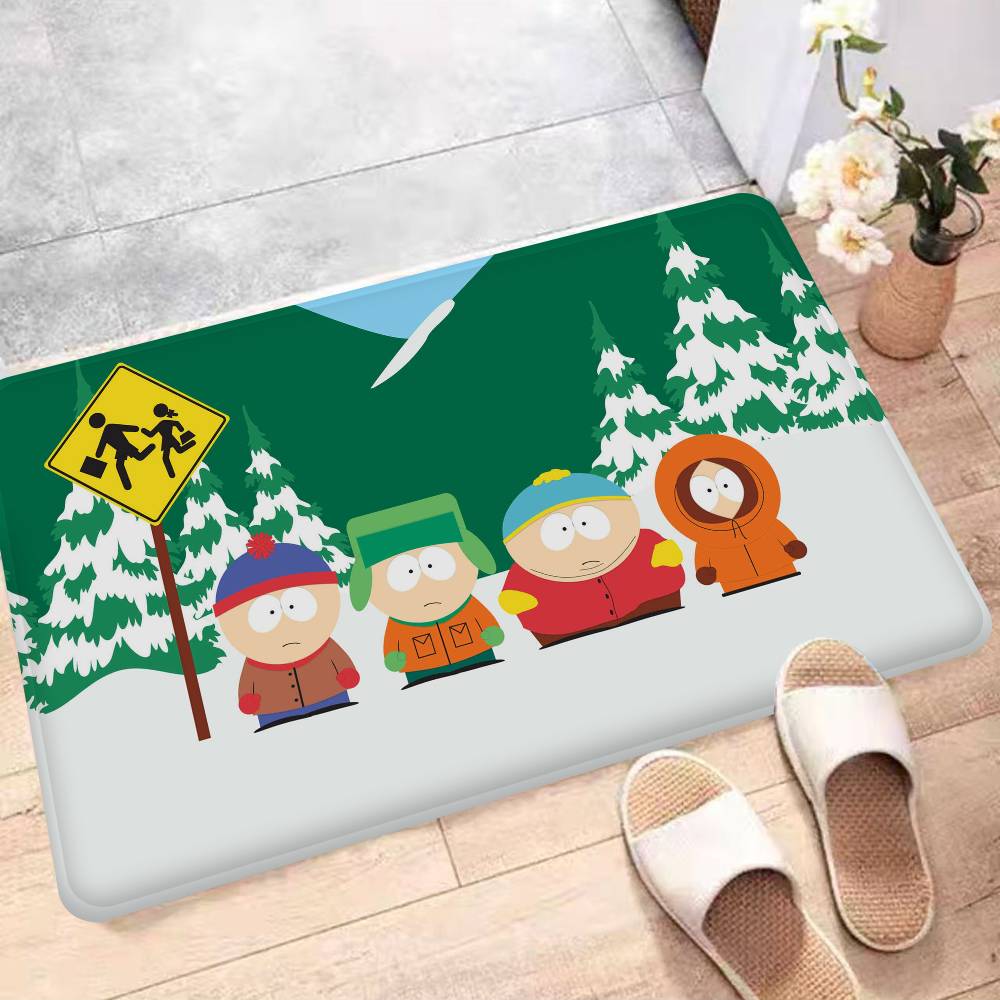 Cartoon-SouthparkS Floor Mat INS Style Soft Bedroom Floor House Laundry Room Mat Anti-skid Household Carpets